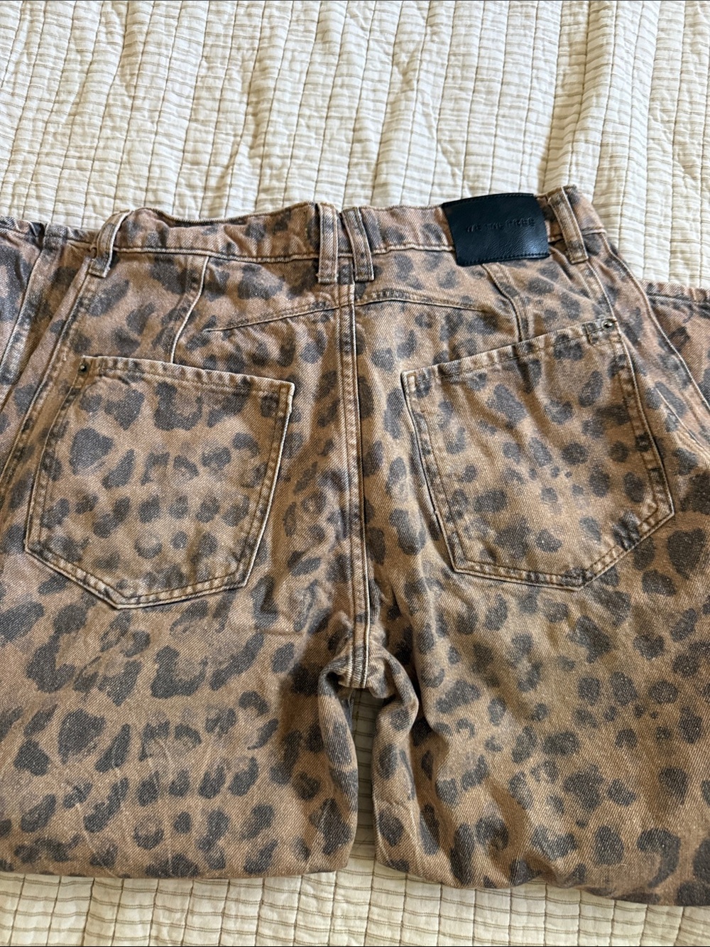 We The Free Leopard Good Luck Barrel Jean - Picture 3 of 3